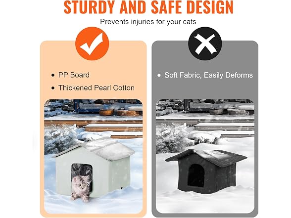 VEVOR Heated Cat House