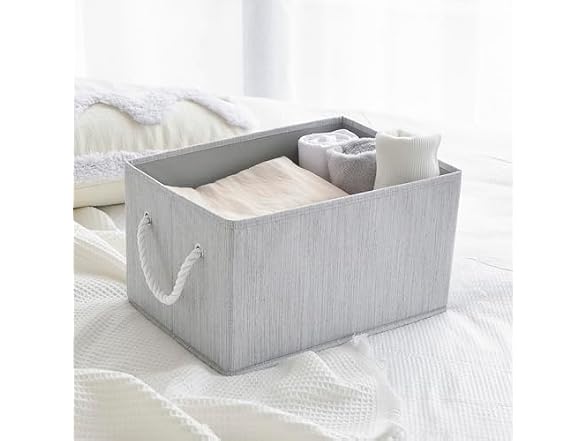 Sukkiri Homu 2-Pack Fabric Storage Baskets Grey
