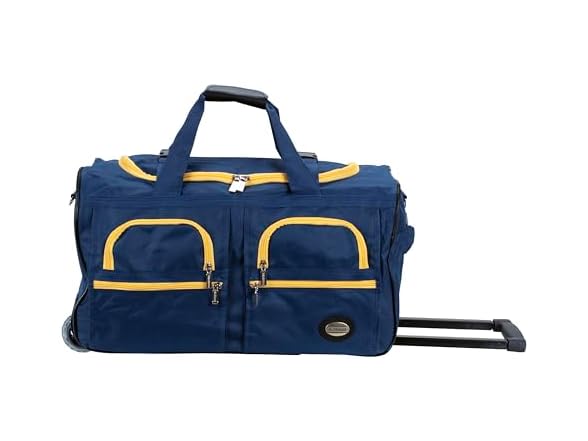 Rockland Rockland Rolling Duffel Bag, Navy, 40-Inch