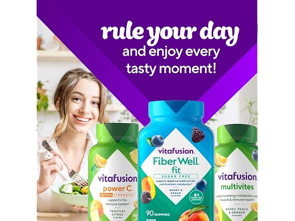 Vitafusion Fiber Well Fit Gummies Sugar Free
