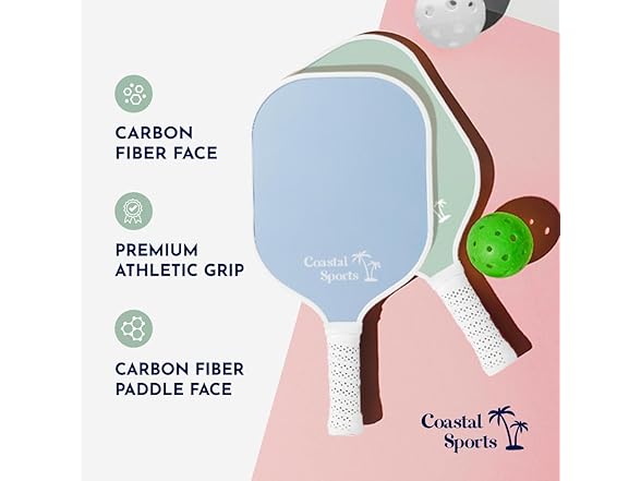 Coastal Pickleball Set 2 Paddles & 4 balls