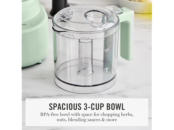 Martha Stewart 3 Cup Electric Vegetable Chopper Sage