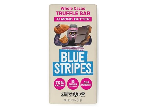 $5.99, Was $9.61, 37% Off! Blue Stripes Almond Butter Cacao Bars 2. dealfomo