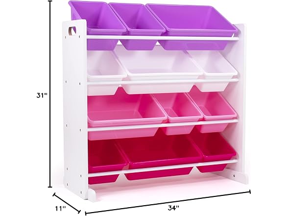 Humble Crew 4-Tier Toy Organizer 12 Bins