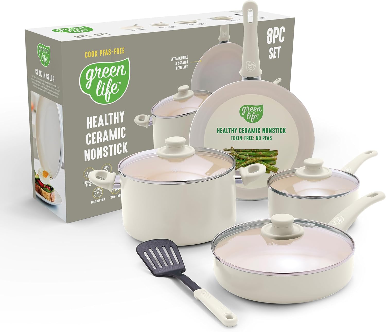 GreenLife Soft Grip 8 Piece Cookware Set - Gallery 13