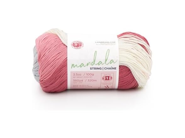 Lion Brand Yarn Mandala String, Fingering Yarn