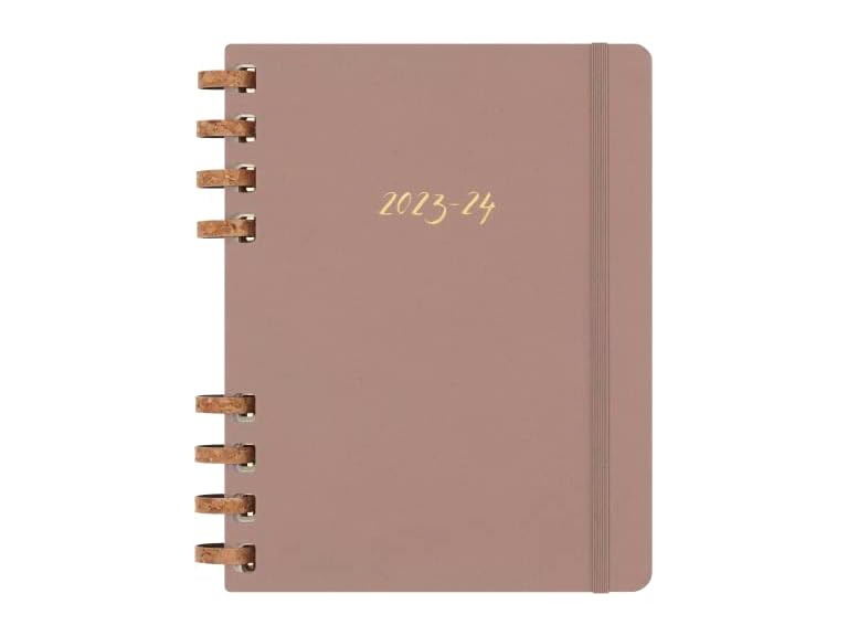 Moleskine 2024 Spiral Academic Planner, 12M, Extra Large, Crush Almond, Hard Cover (7.5 x 10)