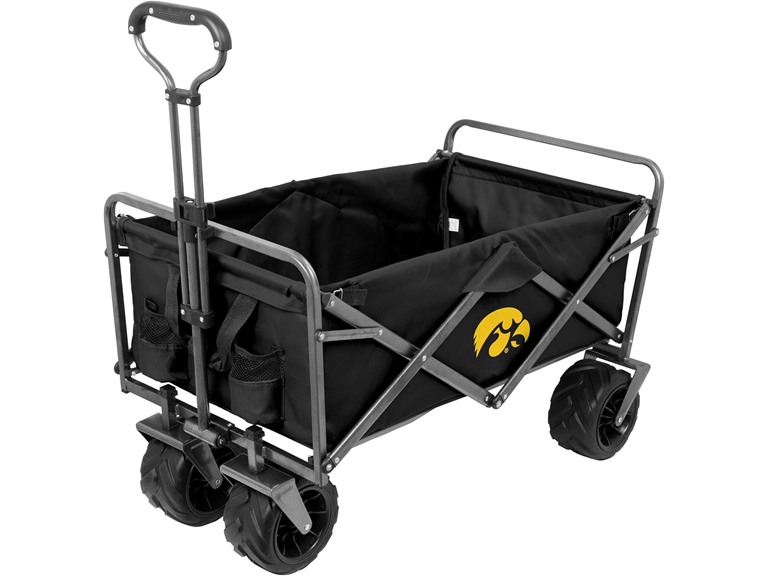 Smart Design Collegiate Heavy-Duty Utility Collapsible Wagon Beach Cart 20.15 x 35.5 x 22.5 Officially Licensed Logo