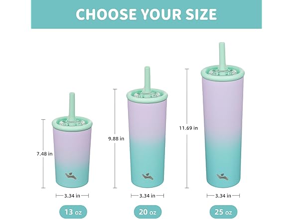 Konokyo 20oz Insulated Tumbler with Lid and Straw Oasis