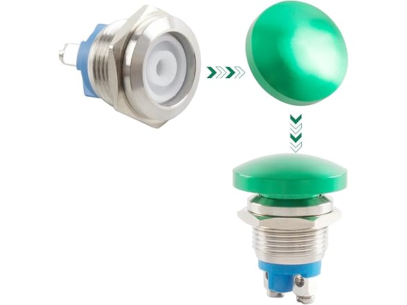 Mushroom Push Button Switch 2Pcs IP65