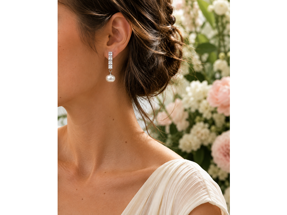 Saffron 18K Gold Plated Stainless Steel Drop Earrings