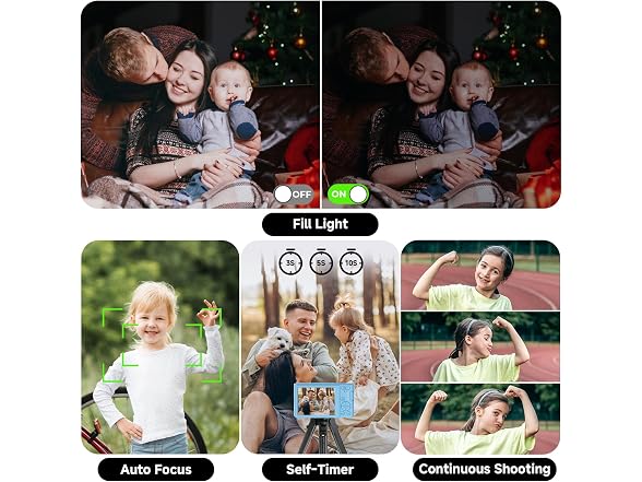 FHD 4K Digital Camera with 64GB SD Card