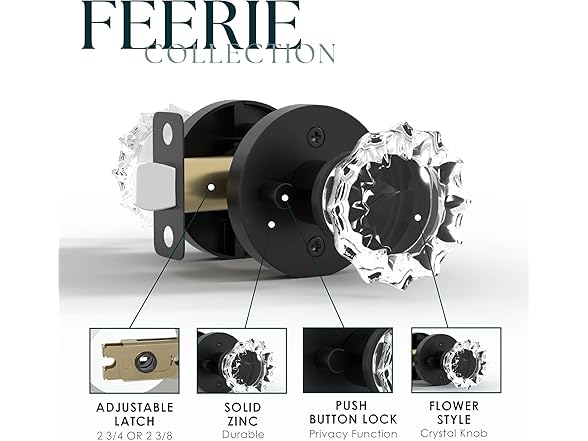 Mega Handles Feerie Crystal Door Knobs