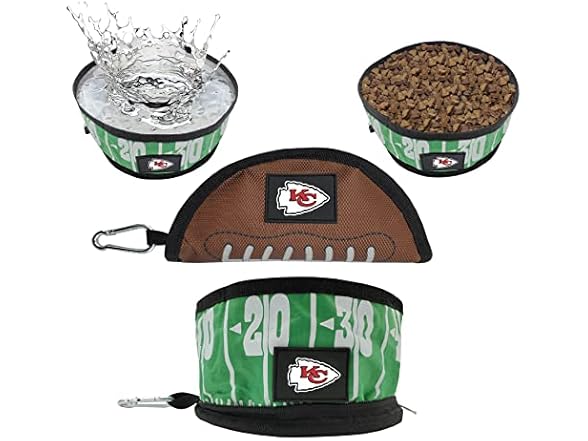 Pets First NFL Collapsible Pet Bowl