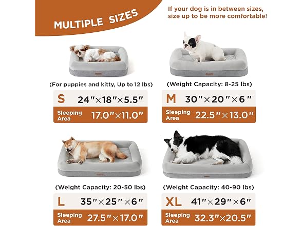 LE SURE Memory Foam Dog Bed - Orthopedic