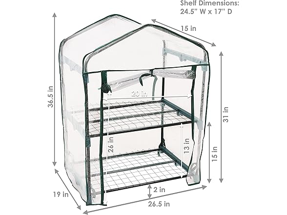 Sunnydaze Portable Mini Greenhouse