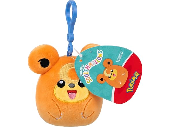 Squishmallows Original Pokémon Teddiursa Clip