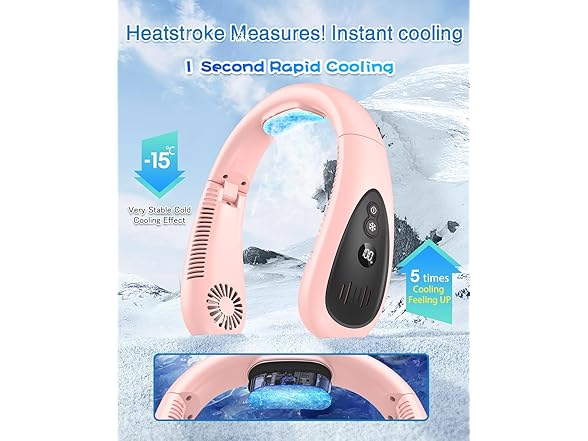 GAITIR  Neck Air Conditioner- Pink