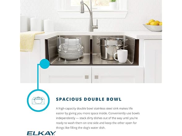 Elkay Crosstown 18 Gauge 2-Hole Equal Double Bowl Kit
