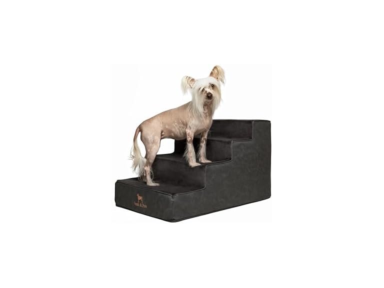 NOAH & PAW ST-STA-LE-BLK-4 NOAH & PAW Dog Stairs Charcoal