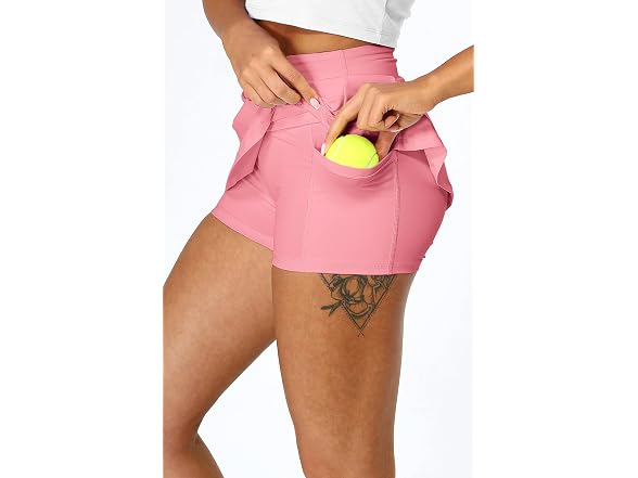 Icyzone Women (S) Athletic Tennis Skirts Shorts