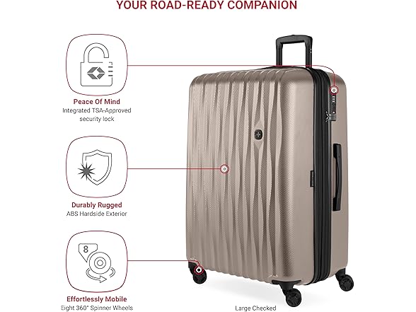 SwissGear 7272 Energie Hardside Light Gold, 3-Piece Set (19/24/27)