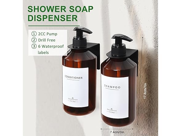 Wall-Mounted Shampoo Dispenser