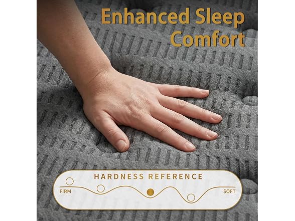 Mutesleep 12 Inch Queen Hybrid Mattress, Medium Firm
