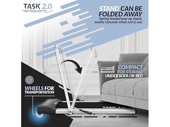 Bluefin Task 2.0 2-in-1 Desk Treadmill