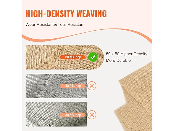 VEVOR Burlap Fabric Roll