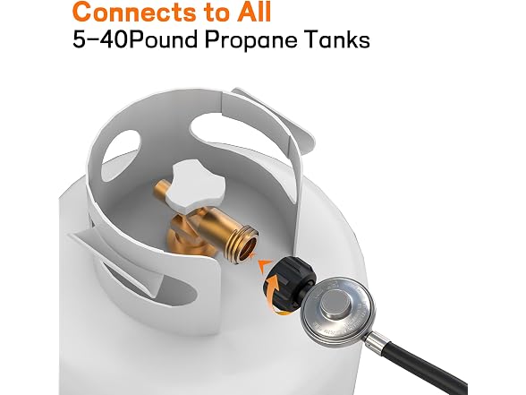 Veralune Propane Regulator with 5 Ft Hose