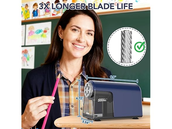 Blue Electric Pencil Sharpener