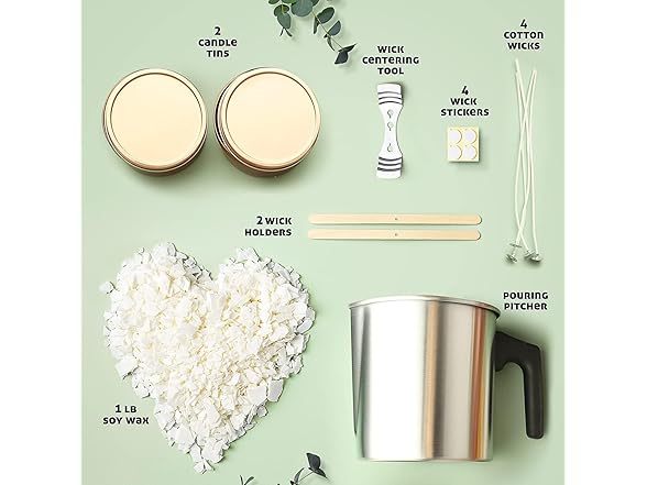 CraftBud DIY 16 Piece Soy Candle Making Kit