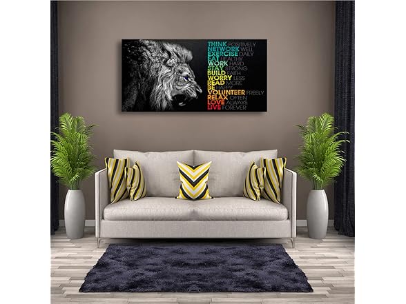 Animal Lion Canvas Wall Art