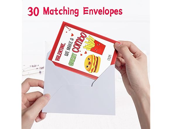 Ungirds 30 Pack Valentines Day Cards