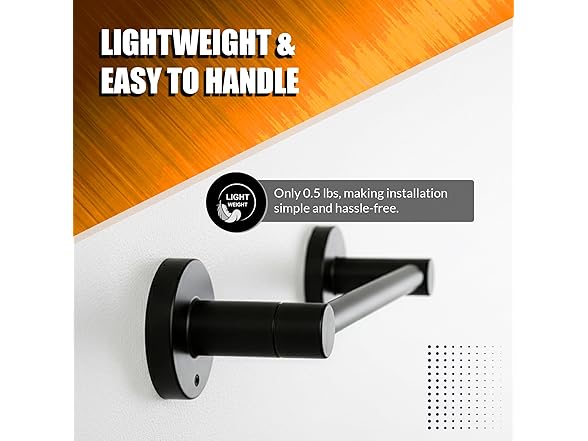 HIGHCRAFT 24 Inch Towel Bar, Matte Black Plated