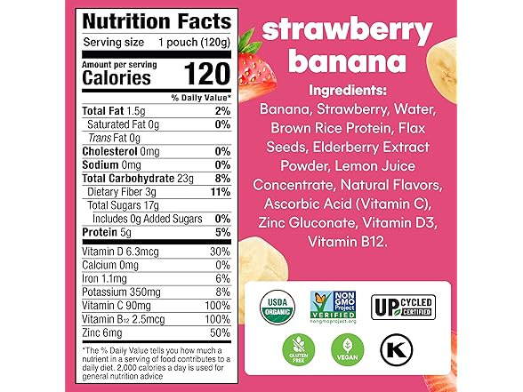 Noka Strawberry Banana Smoothie, 6pk