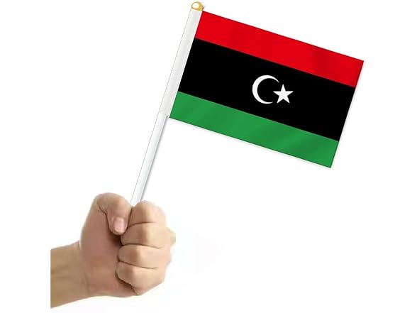 25pc Libya Handheld Small Flag