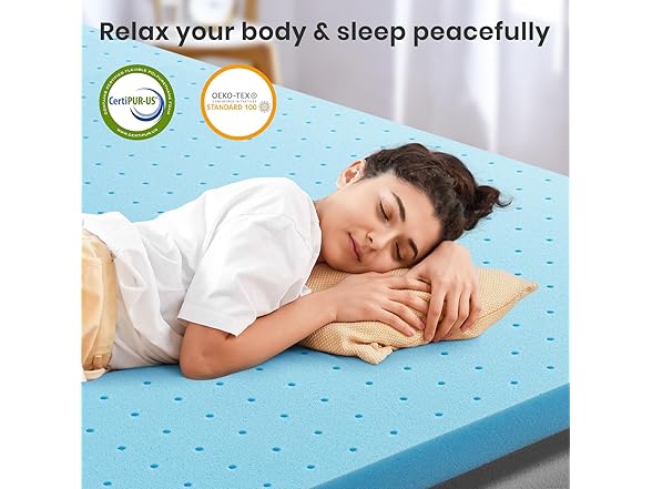 Maxzzz Queen Mattress Topper, 2 Inch Gel