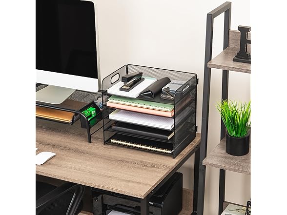 Mind Reader 5 Tier Paper Tray Desktop Organizer