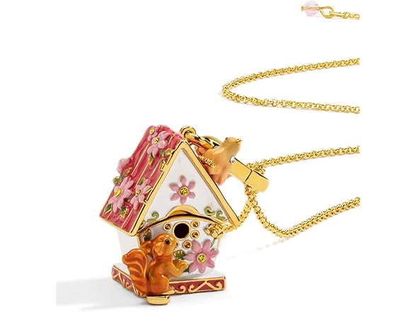 Kaipink Squirrel Bird Flower House Charm