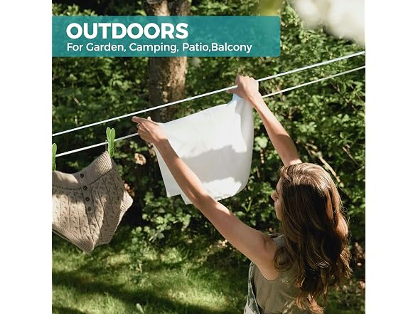 SUPTINWEAR Retractable Clothesline Dual