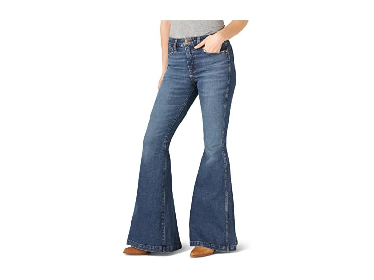 Wrangler Women's Retro High Rise Trumpet Flare, Paige, 26W x 34L