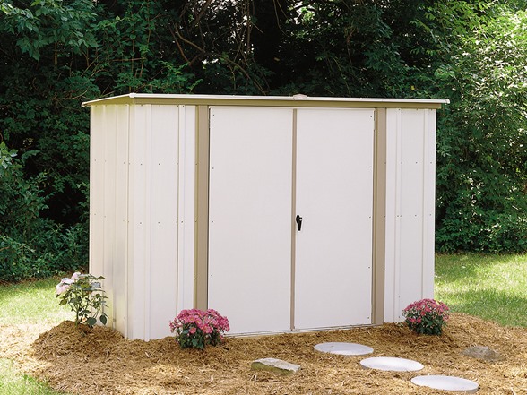 arrow 8' x 3' metal garden storage shed