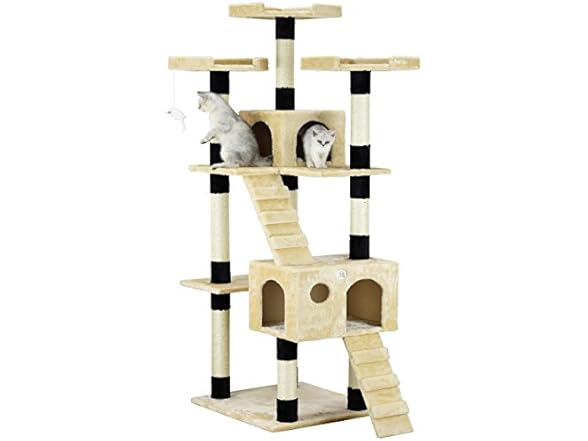 Go Pet Club 72" Cat Tree Tower w/ Condos
