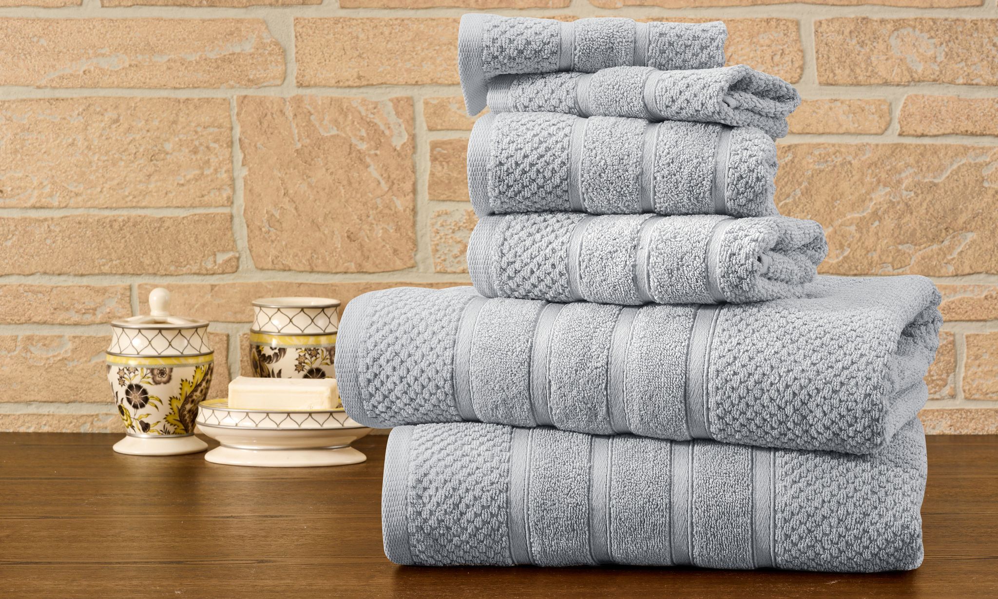 100% Egyptian Cotton 6-Piece Towel Set - Gallery 45