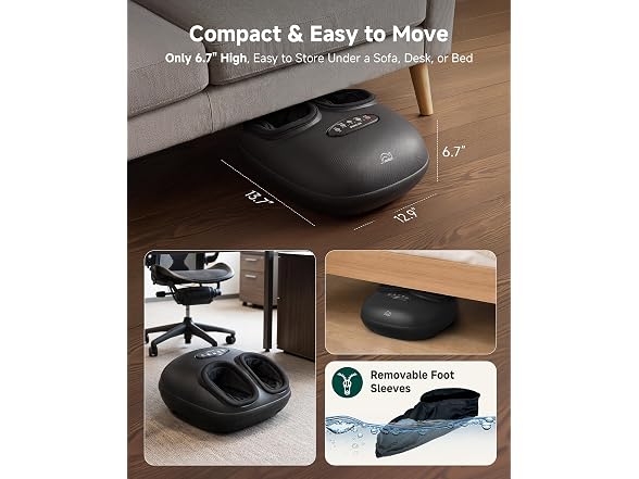 Foot Massager With Heat - Black