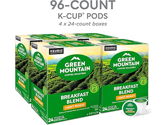 96CT Green Mountain Coffee Roasters Breakfast Blend