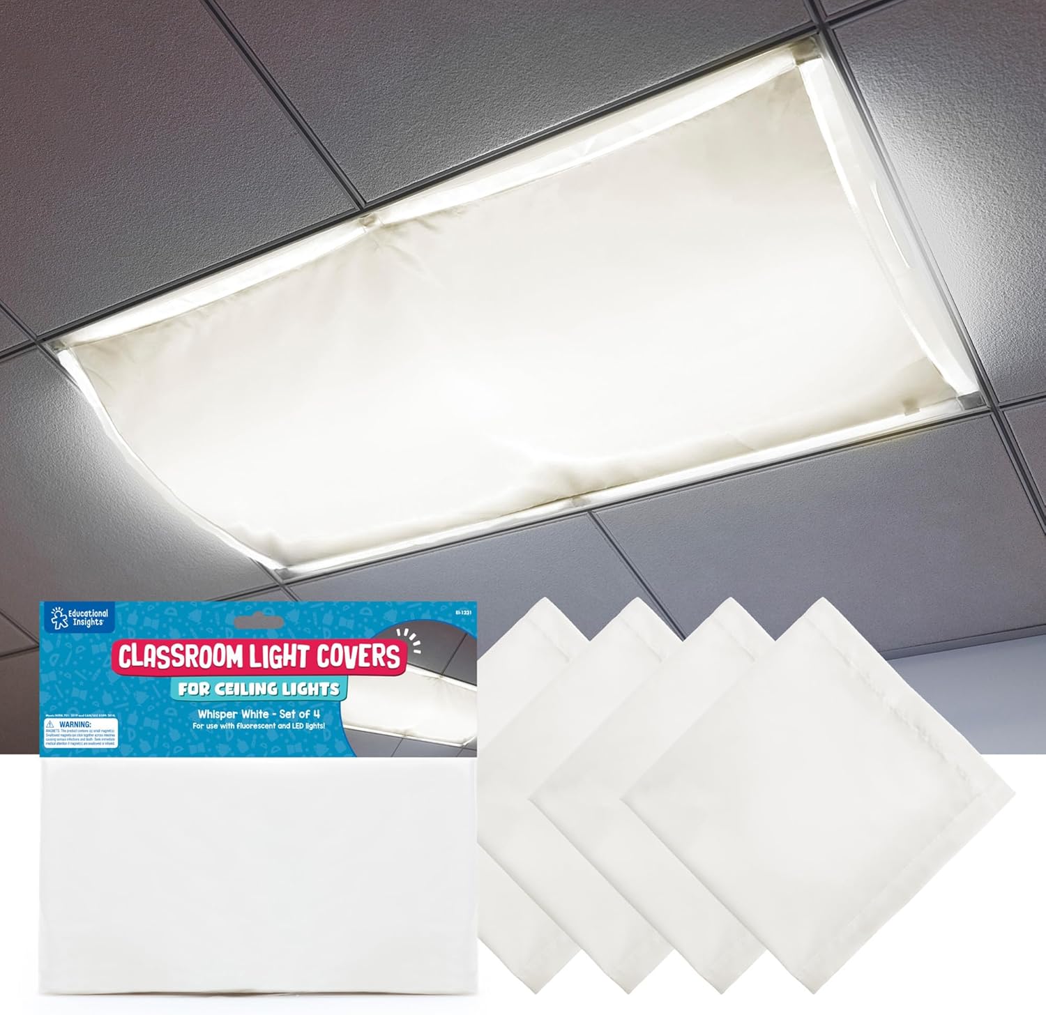 Educational Insights Whisper White 4Pk Light Covers - Gallery 6