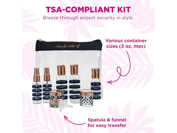 MIAMICA Bottle Set - Navy/Gold, 12 Piece
